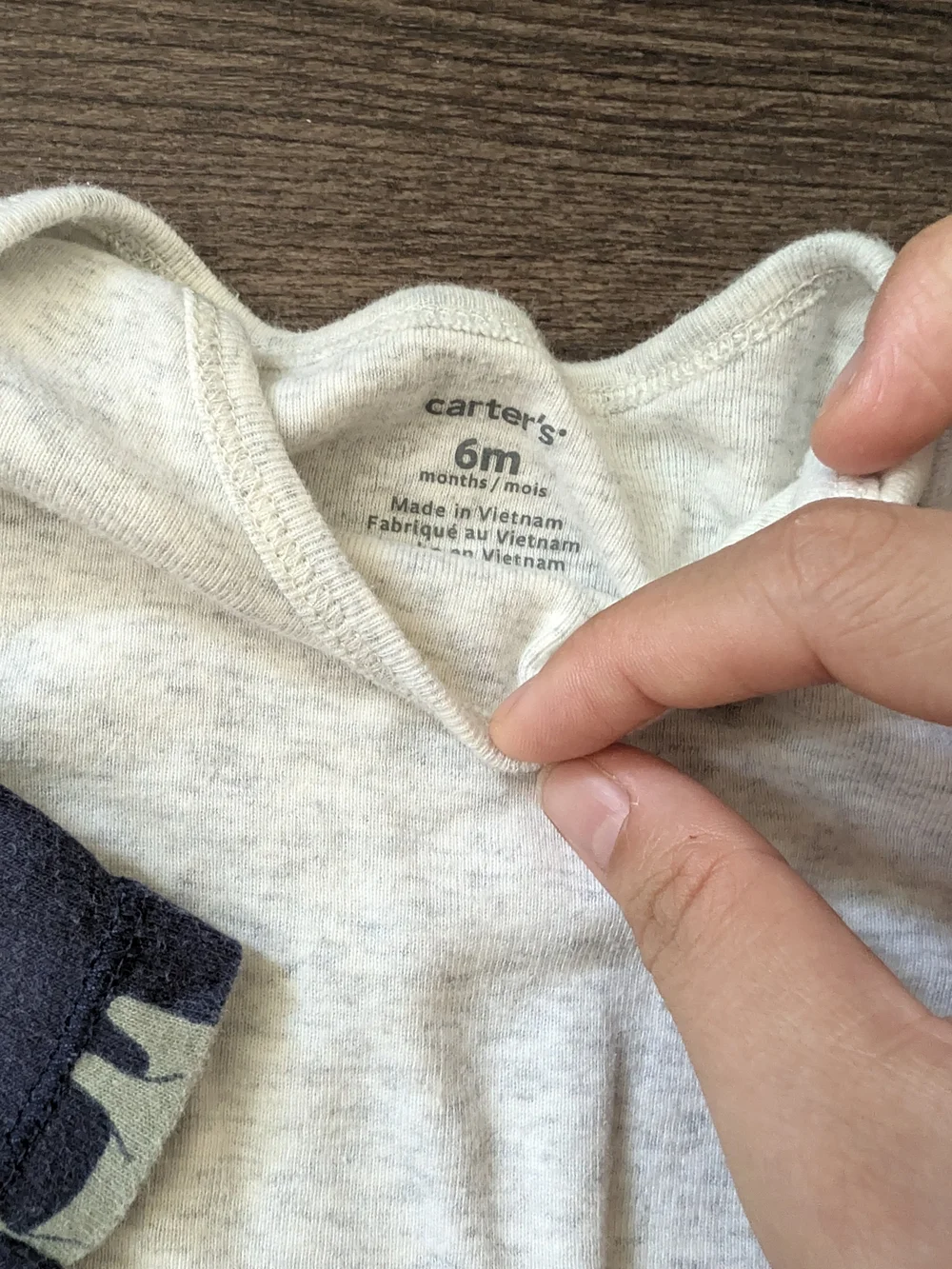 Carter's | Navy Dinosaur & Heather Gray Long Sleeve Onesies - 6M